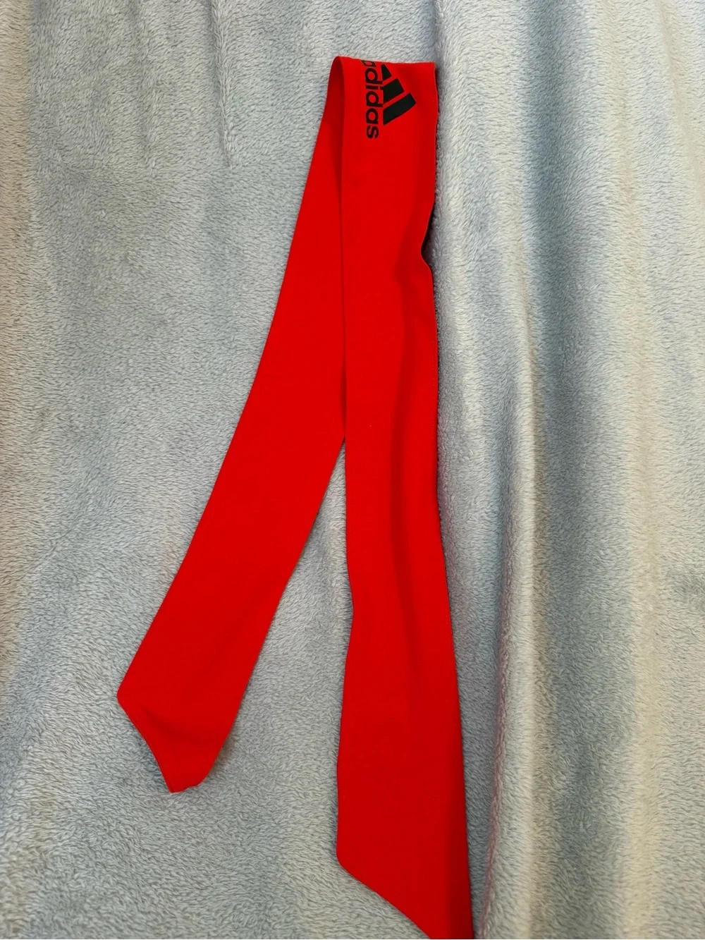 Adidas Red Twist Headband Scarf with Black Logo